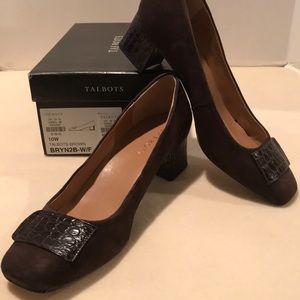 Talbots Suede & Croc Heels - 10W